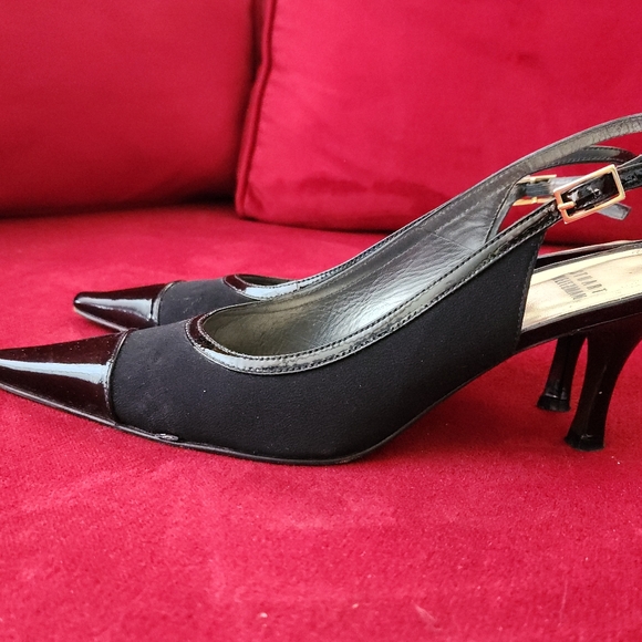 Stuart Weitzman Black Strap heel Sixe 7 B - Picture 4 of 8